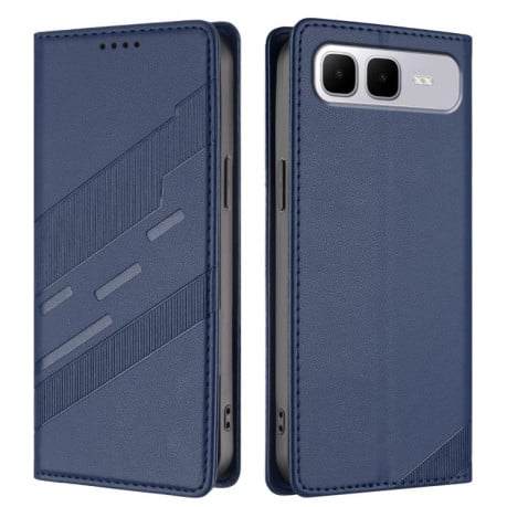 Чохол-книжка з фактурою Multi-functional Wallet Retro на Infinix Smart 10 Plus 4G - синій