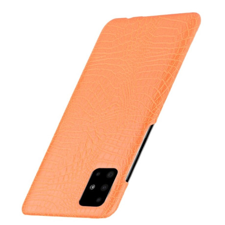 Ударопрочный чехол Crocodile Texture на Samsung Galaxy A51-оранжевый