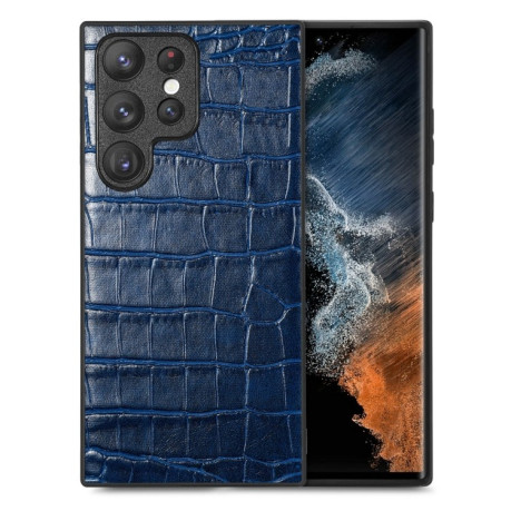 Протиударний чохол Crocodile Grain для Samsung Galaxy S23 Ultra 5G - синій