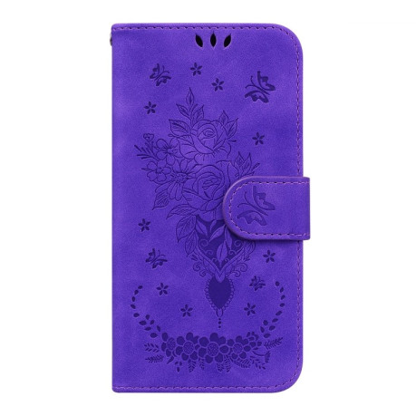 Чохол-книжка Butterfly Rose Embossed для OnePlus 10R / Ace - фіолетовий