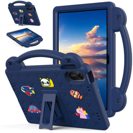 Противоударный чехол EVA Handle Kickstand Children для Xiaomi Redmi Pad 2 11 2025 - синій
