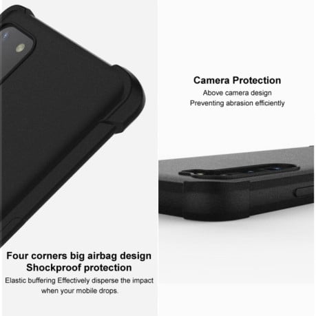 Противоударный чехол IMAK All-inclusive Airbag на Samsung Galaxy A55 5G - черный