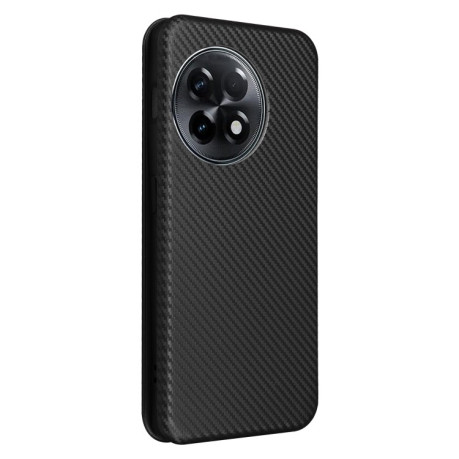 Чехол-книжка Carbon Fiber Texture на OnePlus 11R / Ace 2 - черный