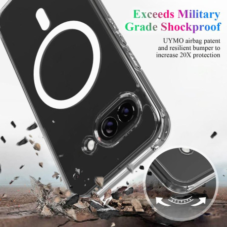 Чохол Clear Case MagSafe Simple Magnetiс для Google Pixel 9a - прозорий
