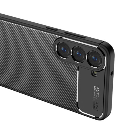 Ударозащитный чехол HMC Carbon Fiber Texture на Samsung Galaxy S23+Plus 5G - черный