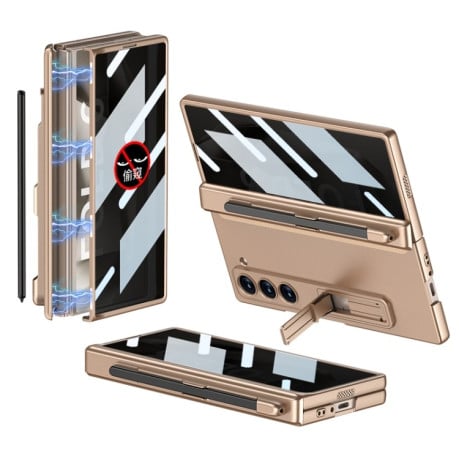 Протиударний чохол GKK Coverage Magnetic Fold with Pen Slot, No Included Pen для Samsung Galaxy Fold 6 - золотий