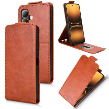 Фліп-чохол Magnetic Vertical Flip Leather на Infinix Smart 20 4G — коричневий
