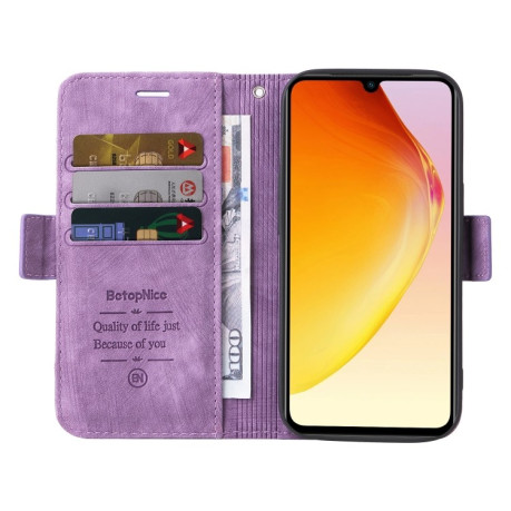 Чохол-книжка BETOPNICE Dual-side Buckle Leather для Vivo V25 / V25e 4G Global - фіолетовий
