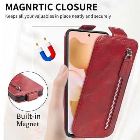 Фліп-чохол Zipper Wallet для Xiaomi 12T/12T Pro/Redmi K50 Ultra - червоний