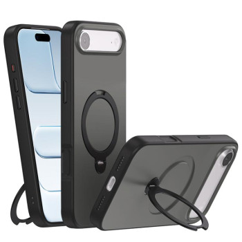 Чехол Contrast Color с подставкой 360 и Magsafe на iPhone Air - черный