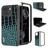Противоударный чехол ABEEL Crocodile Texture Genuine Leather для Google Pixel 9 Pro Fold - синий