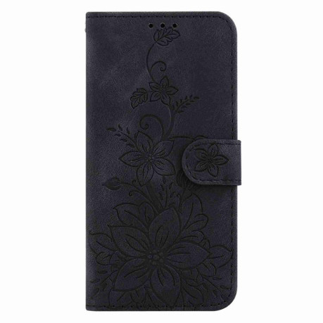 Чехол-книжка Lily Embossed Leather для Motorola Moto G05 / E15 - черный