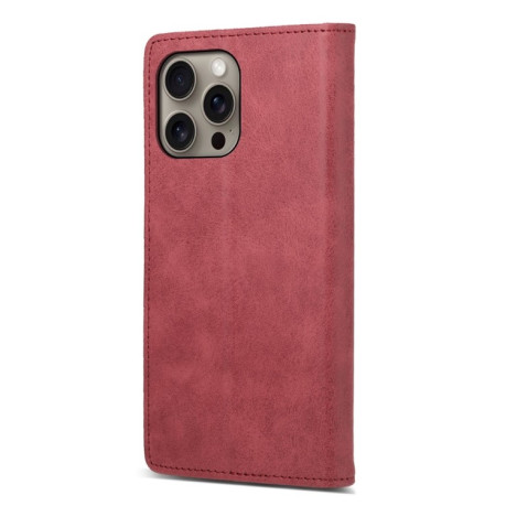 Чехол-книжка Business Solid Color Magnetic RFID Leather на iPhone 16 Pro Max - красный