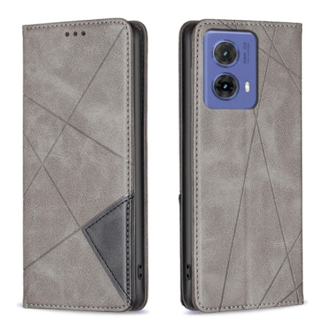 Чохол-книжка Rhombus Texture для Motorola Moto G85 - сірий