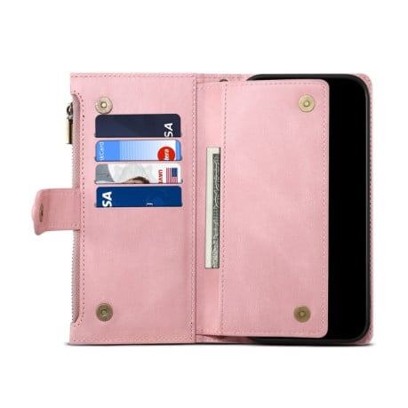 Чохол-гаманець Retro Frosted для Samsung Galaxy M54 - рожеве золото