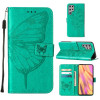 Чохол-книжка Embossed Butterfly для Samsung Galaxy S22 Ultra 5G - зелений