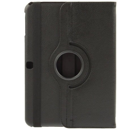 Кожаный Черный Чехол 360 Degree Rotatable Litchi для Samsung Galaxy Tab 4 10.1
