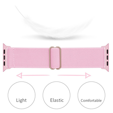 Ремінець Polyester Nylon для Apple Watch Ultra 49mm /45mm/44mm/42mm - рожевий