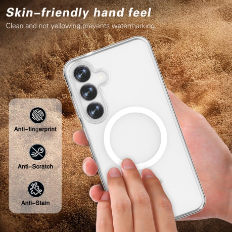 Протиударний чохол Terminator Style Transparent MagSafe Magnetic для Samsung Galaxy S25+ 5G - прозорий