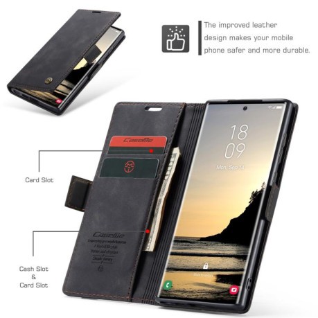Чохол-книжка CaseMe-013 Multifunctional  для Samsung Galaxy S25 Ultra 5G - чорний