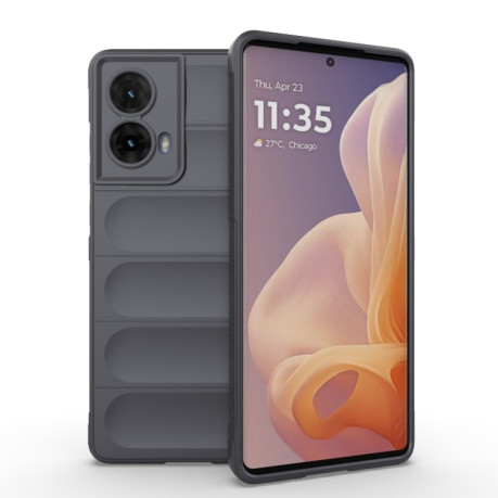 Силіконовий чохол Magic Flannel для Motorola Moto G85 5G Global - темно-сірий