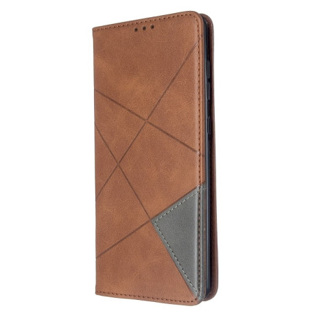 Чохол-книга Rhombus Texture на Samsung Galaxy A71 / А715 - коричневий