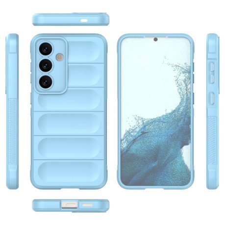 Силіконовий чохол Magic Flannel для Samsung Galaxy S24 5G - блакитний