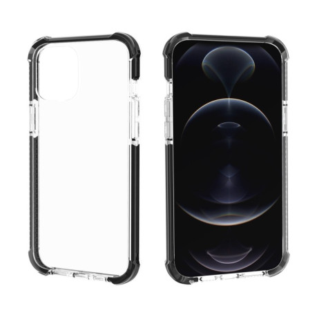 Ударозащитный чехол Four-corner на iPhone 13 mini - черно-прозрачный