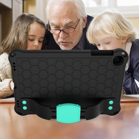 Противоударный чехол Honeycomb Design на iPad mini 5 / 4 / 3 / 2 /1 - черно-зеленый