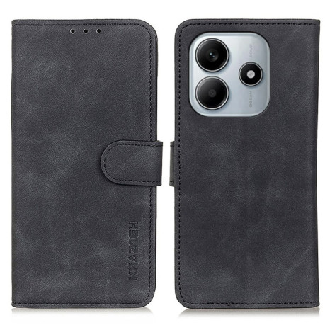 Чехол-книжка KHAZNEH Cowhide Texture на Xiaomi Redmi Note 14 4G - черный