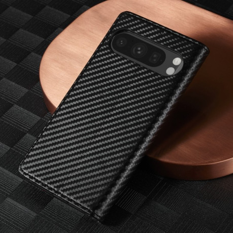 Чехол-книжка LC IMEEKE Carbon Fiber для Google Pixel 9 Pro - Black