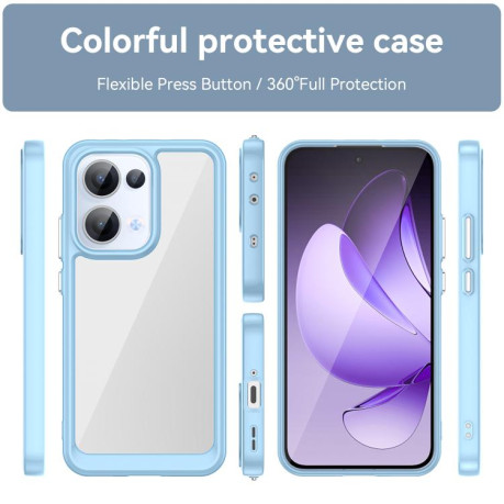 Противоударный чохол Colorful Acrylic Series для OPPO Reno13 Global - синий