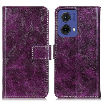 Чохол-книжка Magnetic Retro Crazy Horse Texture на Motorola Moto G85 - фіолетовий