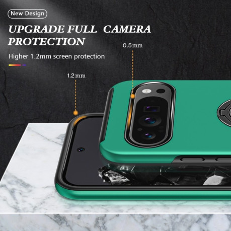 Противоударный чехол HMC 360 Degree Rotating Holder для Google Pixel 9 Pro - зеленый