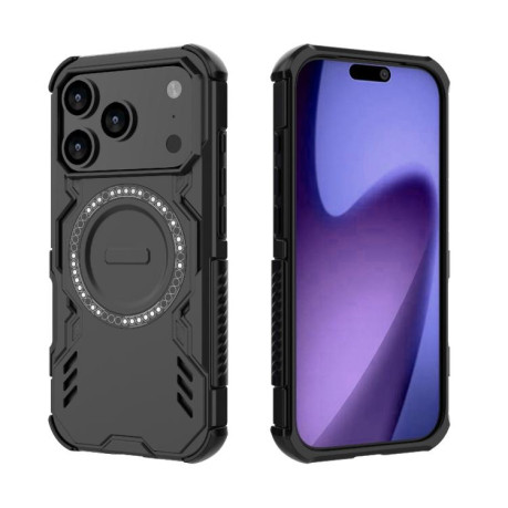 Противоударный чехол Butterfly Armor MagSafe Magnetic Ring Shockproo для iPhone 17 Pro - черный