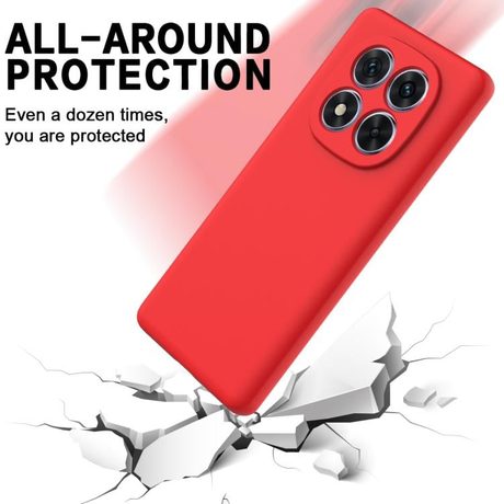 Силиконовый чехол Solid Color Liquid Silicone на Xiaomi Poco 8 Pro/Redmi Note 15 Pro+ 5G / Poco M8 Pro — красный