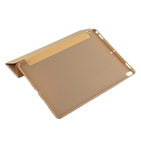 Чехол- книжка ES case Foldable Deformation с силиконовым держателем на iPad Air 3 2019-золотой