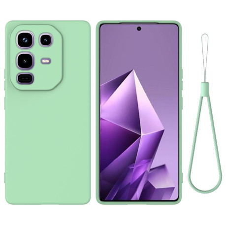 Силиконовый чехол Solid Color Liquid Silicone на Infinix Note 50 4G / 50 Pro 4G - зеленый