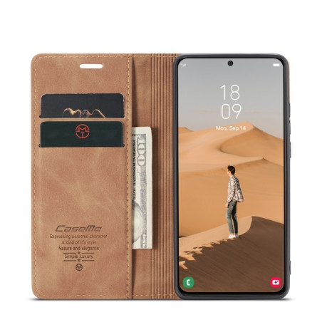 Чехол CaseMe-013 Multifunctional на Samsung Galaxy S22 - коричневый