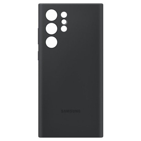 Оригинальный чехол-книжка Samsung Silicone Cover Rubber для Samsung Galaxy S22 Ultra -  black