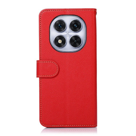 Чехол-книжка KHAZNEH Litchi Texture для Xiaomi Redmi Note 14 Pro 4G / 14 Pro+ 5G - красный