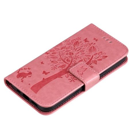 Чехол-книжка Cat Embossing Pattern на Vivo Y11s/Y12A/Y12s/Y20/Y20A/Y20s/Y20G/Y20SG - розовый