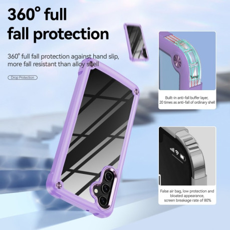 Противоударный чехол Soft Clear для Samsung Galaxy A14 5G - фиолетовый