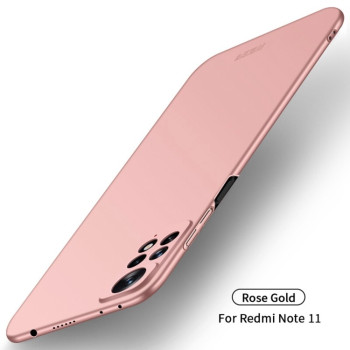 Ультратонкий чехол MOFI Frosted на Xiaomi Redmi Note 11 Global - розовое золото