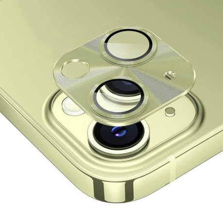 Захисне скло на камеру ENKAY Aluminium для iPhone 15/15 Plus - жовте