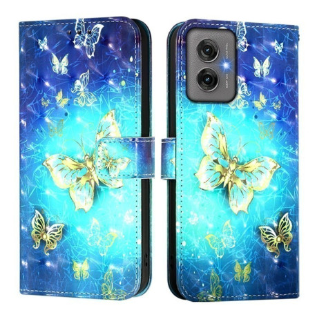 Чехол-книжка 3D Painting для Motorola Moto G55 - Butterfly