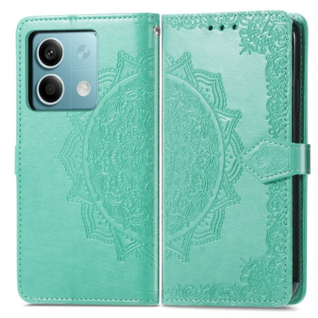 Чохол-книжка Mandala Embossing Pattern на Xiaomi Redmi Note 13 5G - зелений