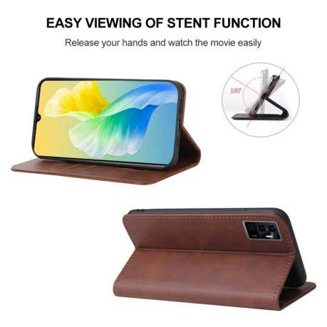 Чехол-книжка Magnetic Closure для Vivo S10e / V23e - коричневый