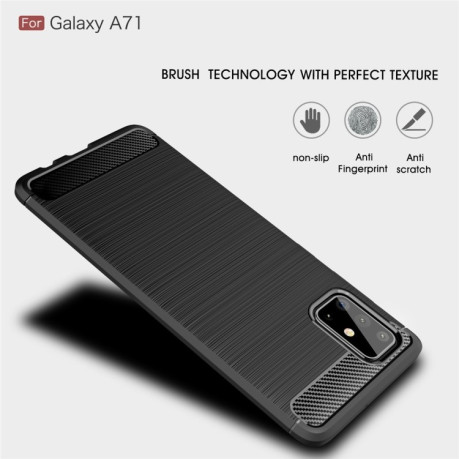 Чохол Brushed Texture Carbon Fiber на Samsung Galaxy A71