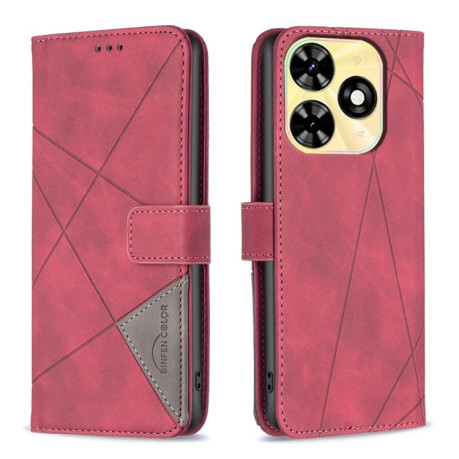 Чехол-книжка Rhombus Texture для Infinix Smart 8 - красный